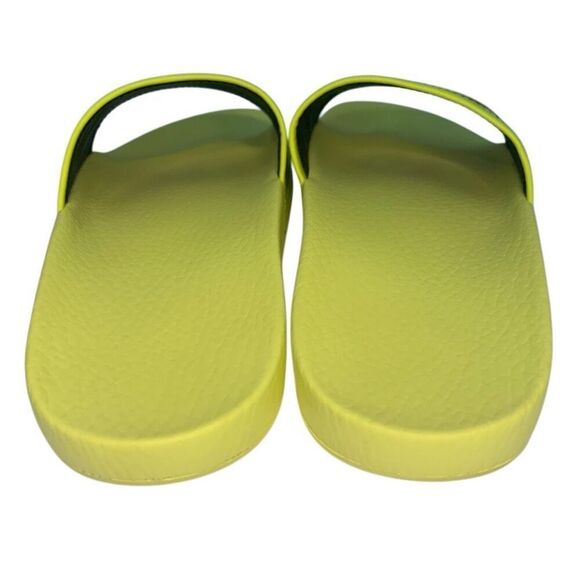 Gucci Canvas Flora Print Slide Sandal EU 36.5 US 6.5 Fluorescent Neon Yellow - Picture 8 of 10